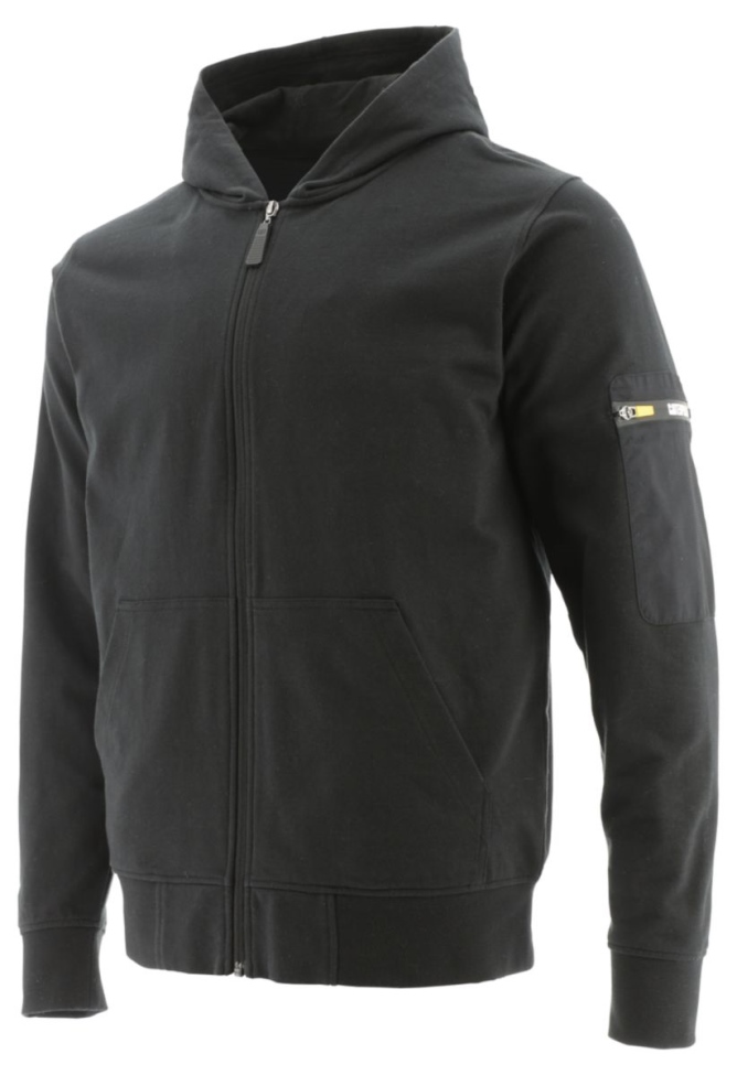 Calzado De Gato Con Capucha Y Cremallera Completa Loopback Para Hombre Negro