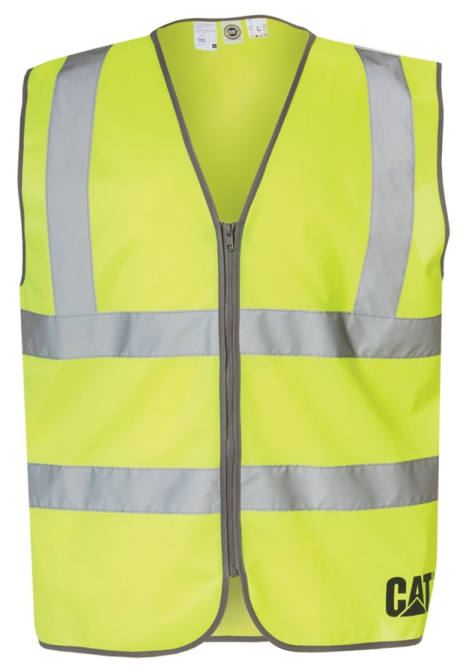 Chaleco Con Cremallera De Alta Visibilidad Para Hombre De Color Amarillo Brillante Calzado Para Gatos