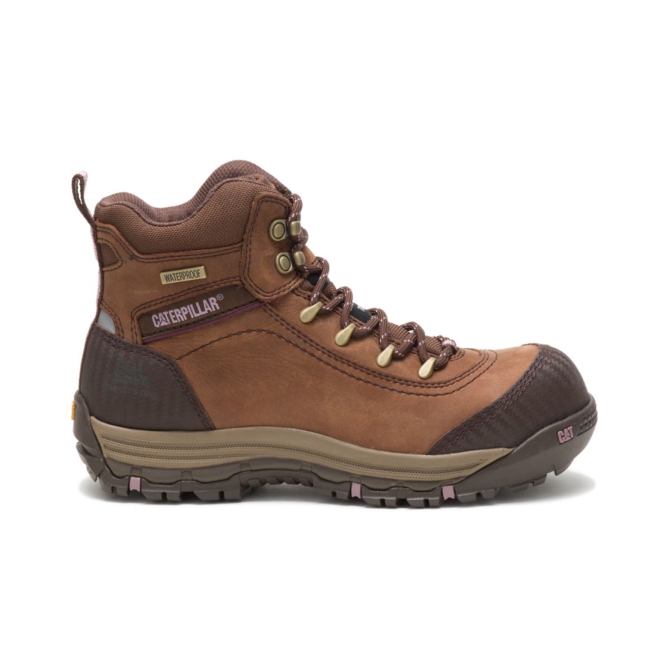 Botas De Trabajo Impermeables Con Punta De Material Compuesto Ally Para Mujer Marrones