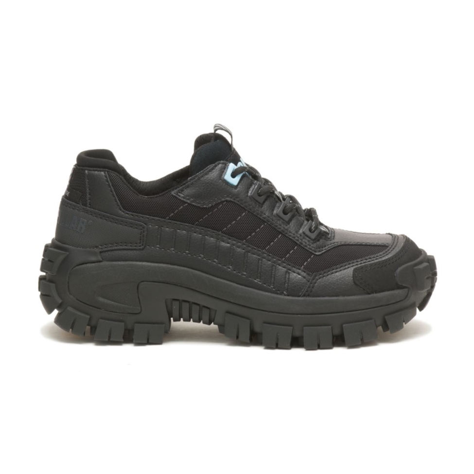 Zapato De Trabajo Para Mujer Con Punta De Acero Invasor Negro Y Azul Claro Para Gato.