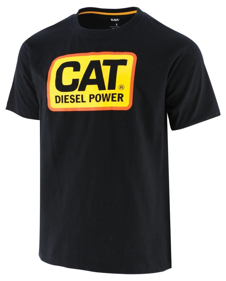 Cat Calzado Camiseta Diesel Power Hombre Negra