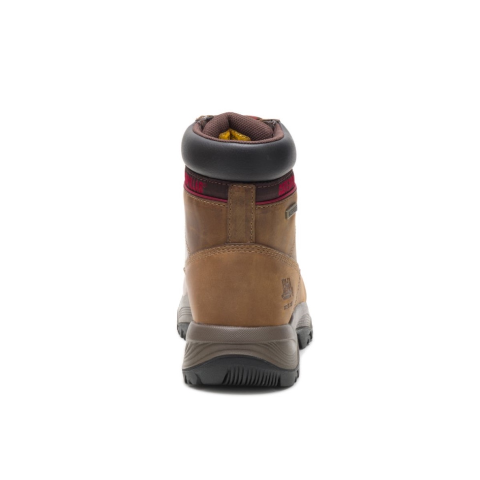 Botas De Trabajo Impermeables Con Punta De Acero Dryverse De 6 Pies Para Mujer De Color Marrón Oscuro Para Calzado De Gato