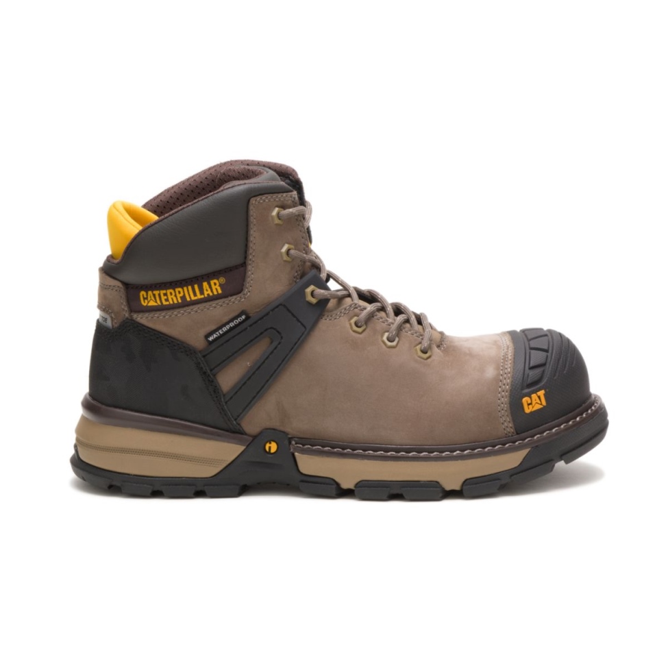 Calzado De Gato Para Hombre Excavator Superlite Bota De Trabajo Con Punta Impermeable Cuerda Elástica