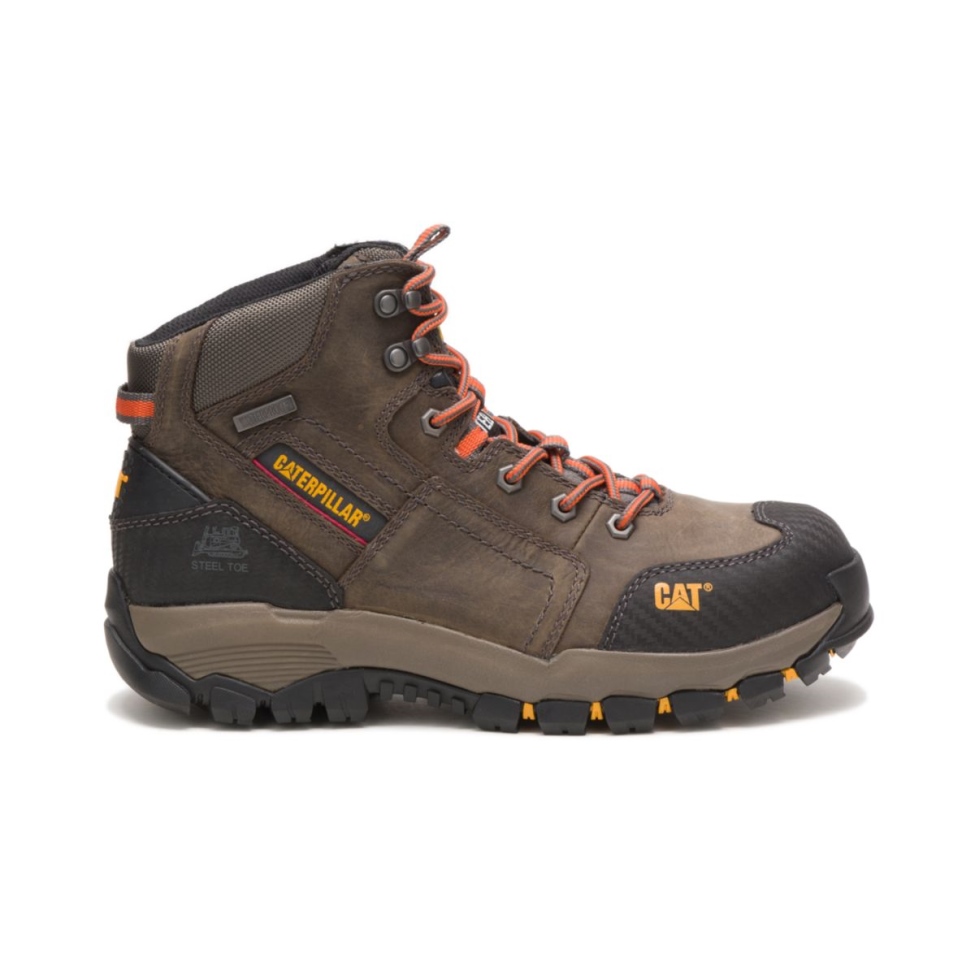 Calzado De Gato Para Hombre Navigator Botas De Trabajo Impermeables Con Punta De Acero Gris Oscuro