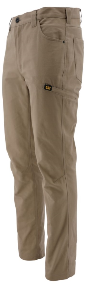 Cat Calzado Pantalón Utilitario De Lona Elástica Para Hombre Caqui