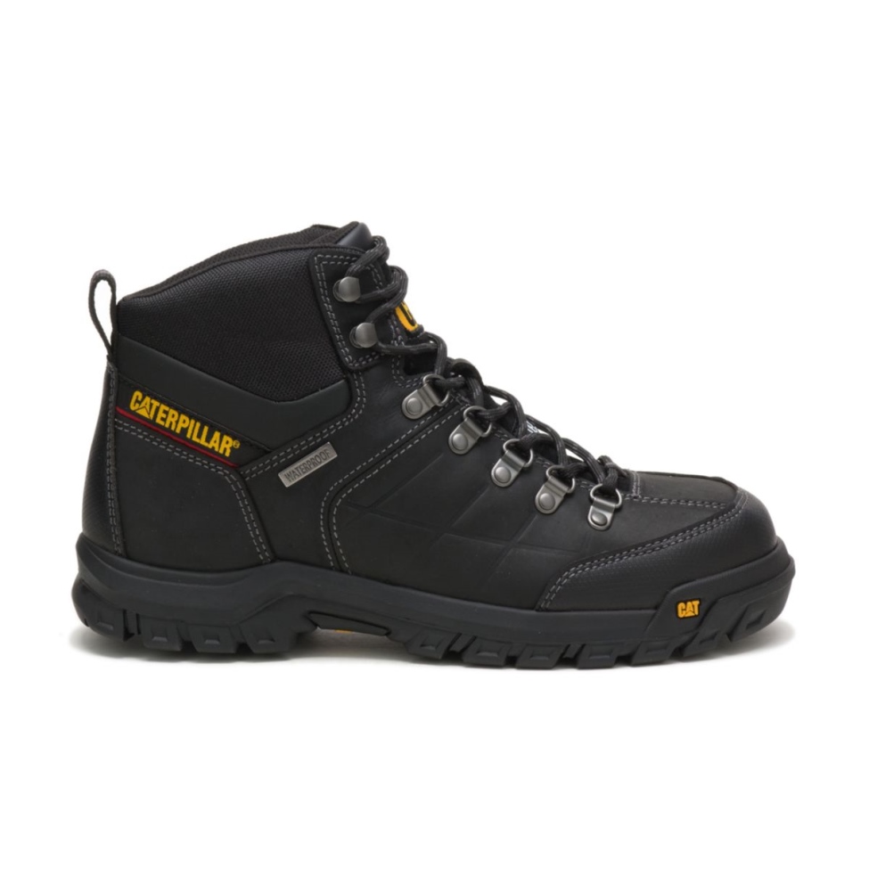 Botas De Trabajo Con Punta De Acero A Prueba De Agua Para Hombre De Calzado Cat, Color Negro