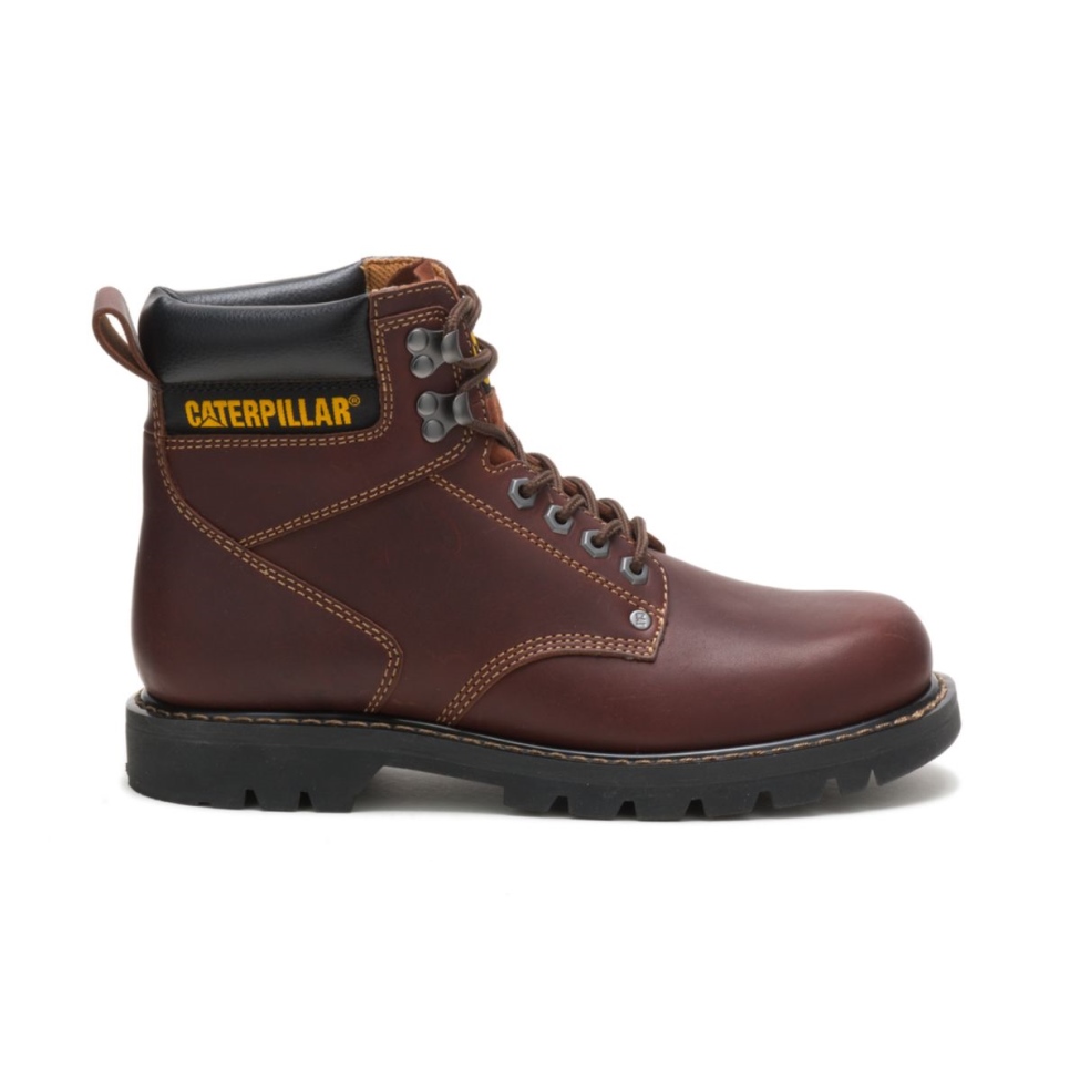 Bota De Trabajo De Segundo Turno Para Hombre Cat Calzado Bronceado
