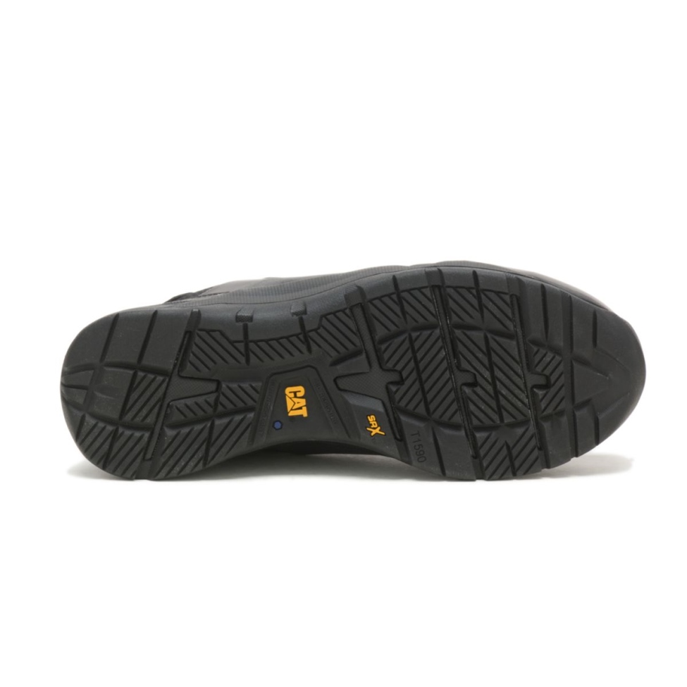 Zapato De Trabajo Con Punta De Aleación Para Mujer Cat Calzado Negro