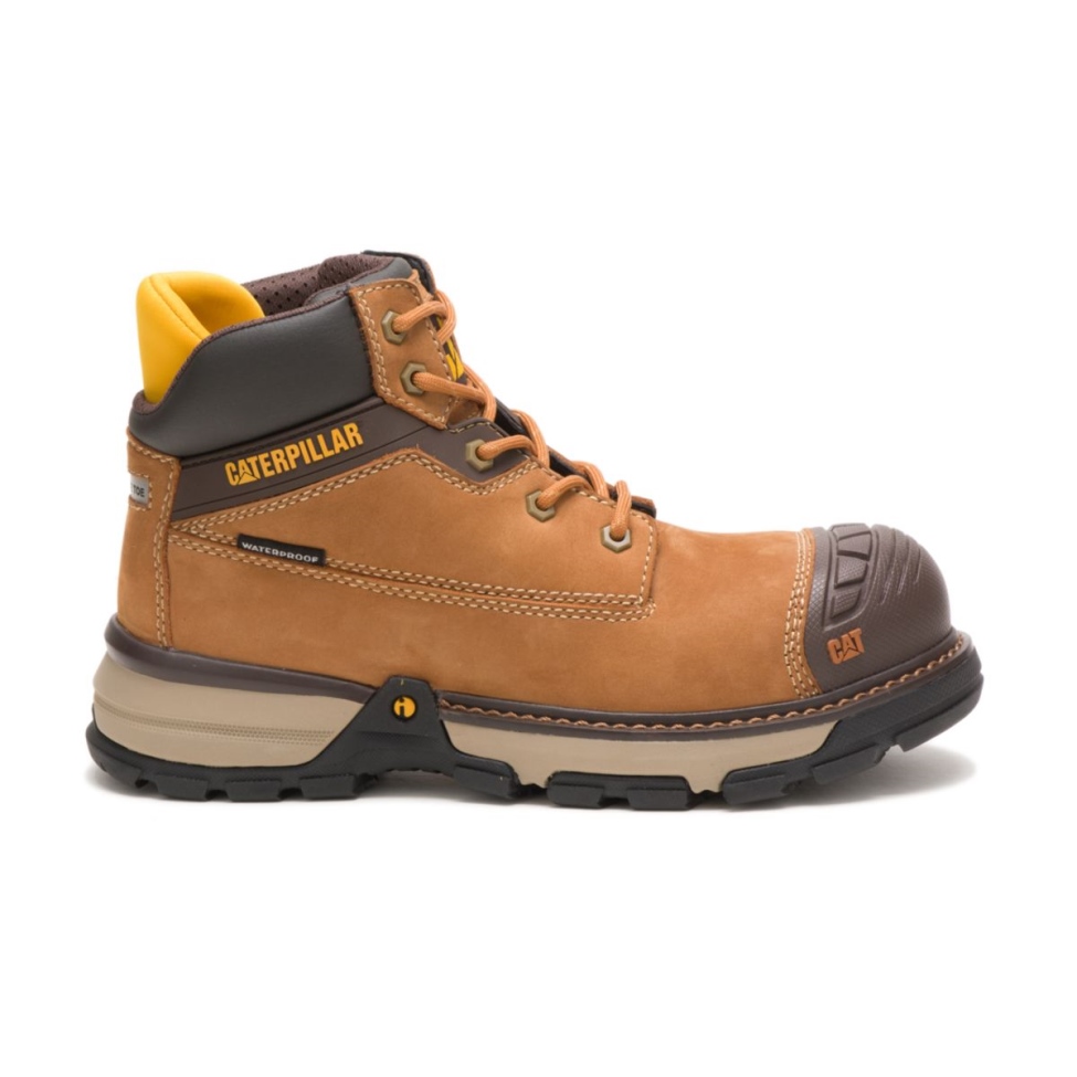 Botas De Trabajo Para Mujer Con Punta De Compuesto De Carbono Para Excavadoras De Calzado Cat Sudan Brown