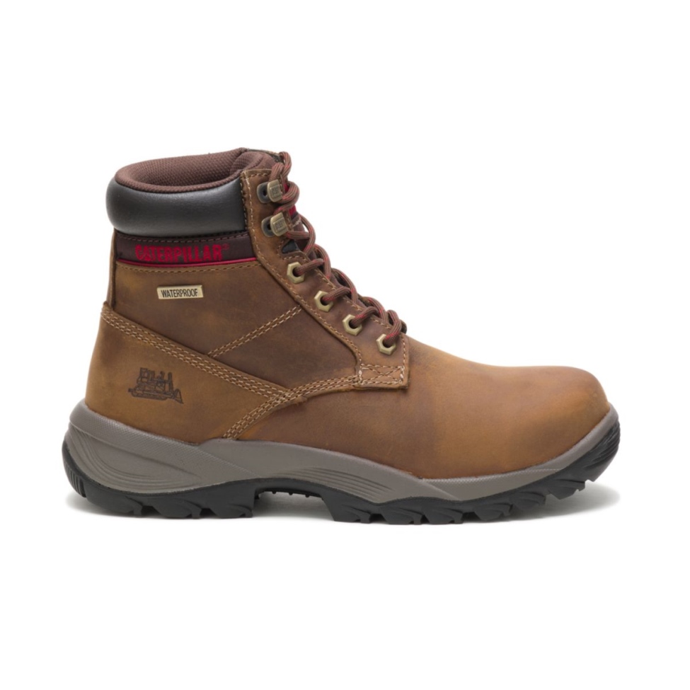 Botas De Trabajo Impermeables Dryverse 6' Para Mujer Beige Oscuro Cat Calzado