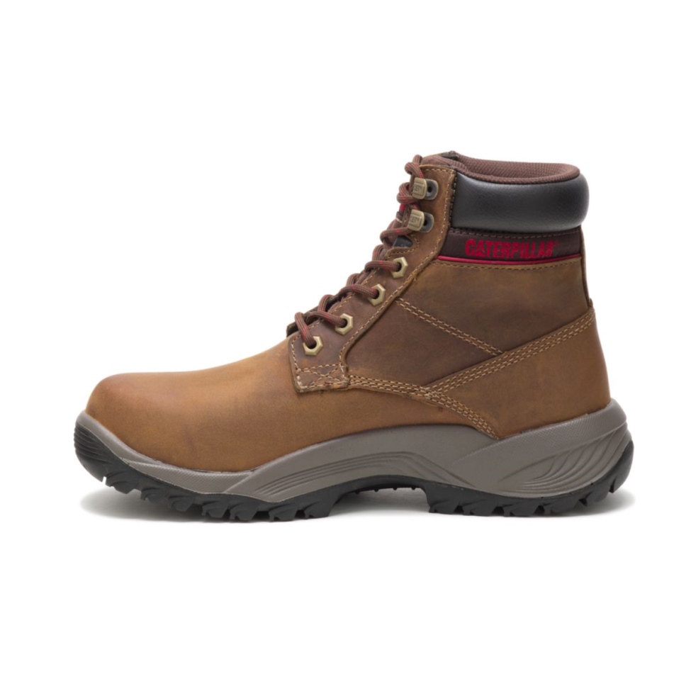 Botas De Trabajo Impermeables Dryverse 6' Para Mujer Beige Oscuro Cat Calzado